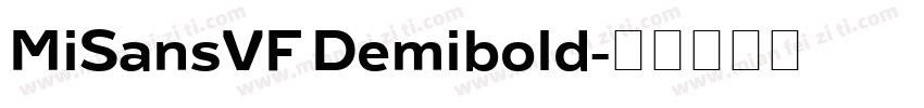 MiSansVF Demibold字体转换